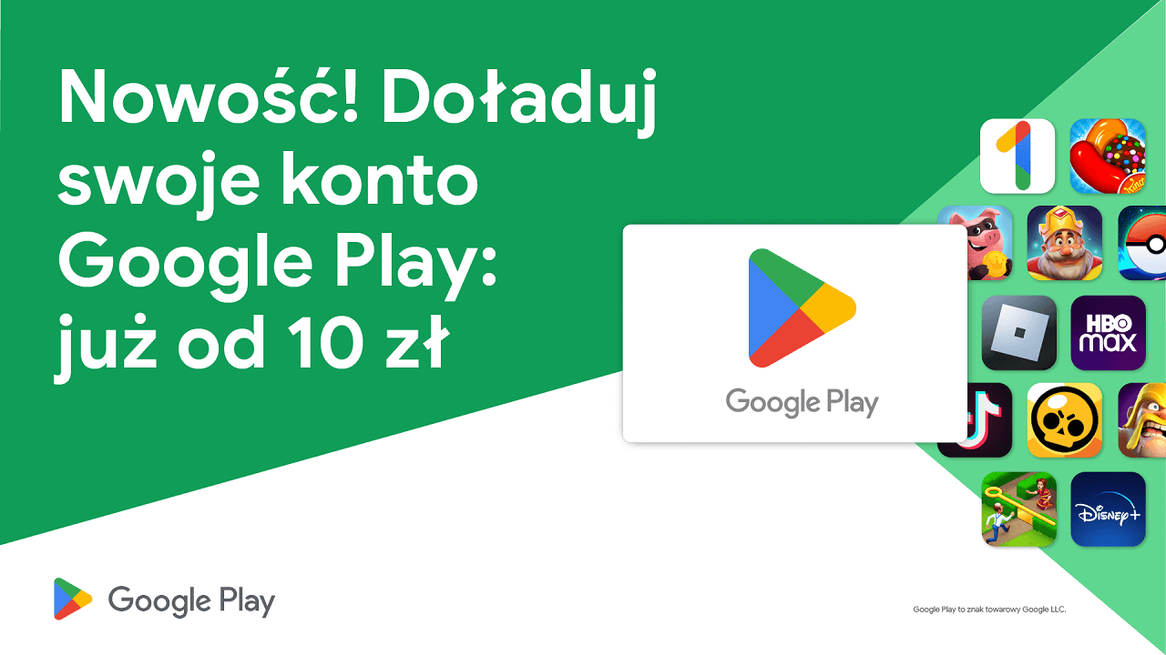 nominał 10 zł doładowań google play na muve.pl