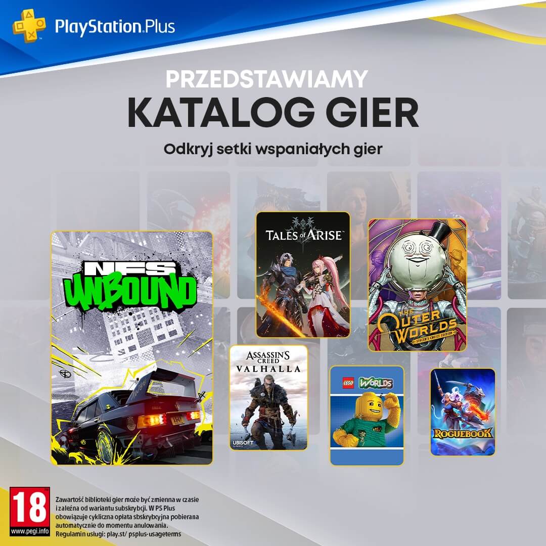 nfs unbound, ac valhalla, the outer worlds i inne gry w playstation plus extra i ps plus premium na luty 2024 w muve.pl