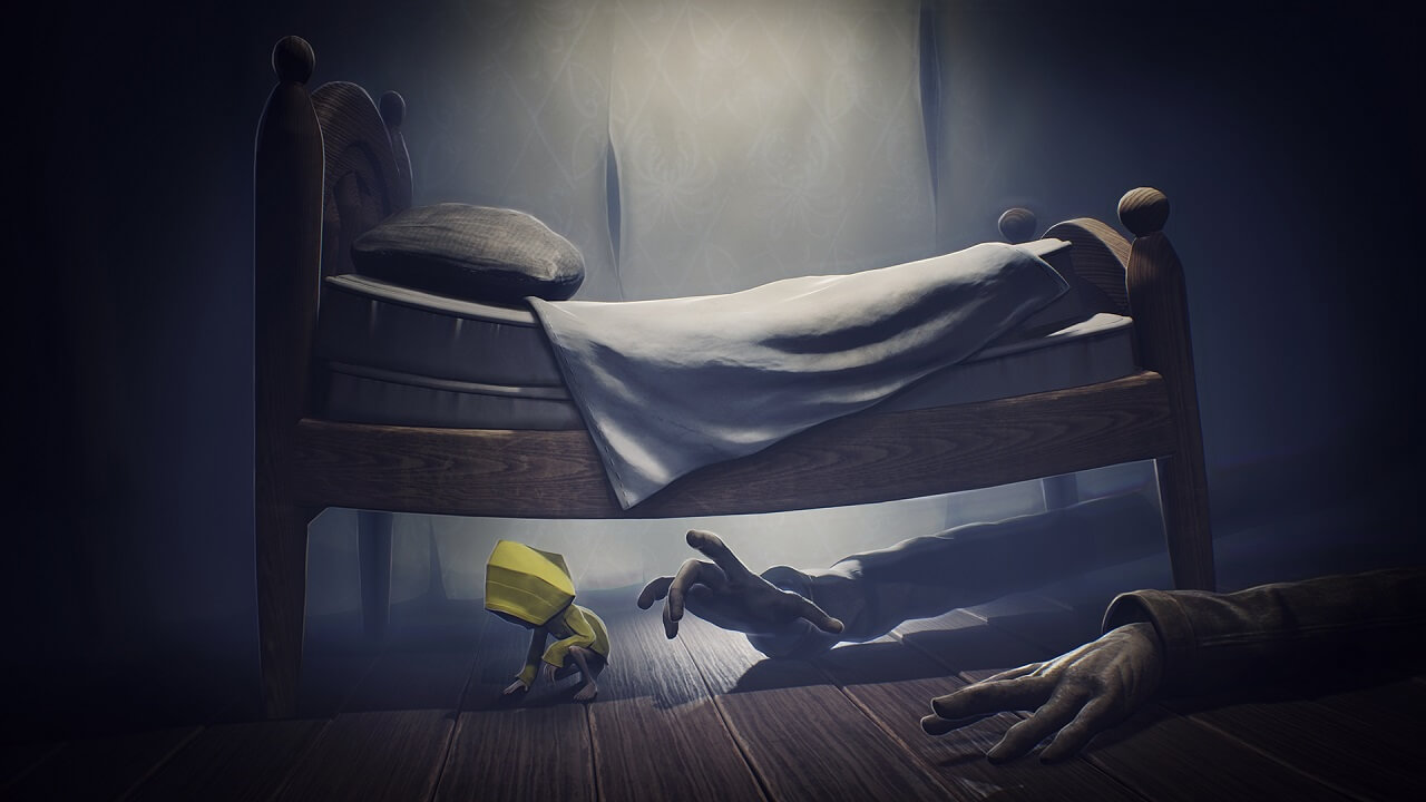six z gry pc little nightmares chowa się pod łóżkiem