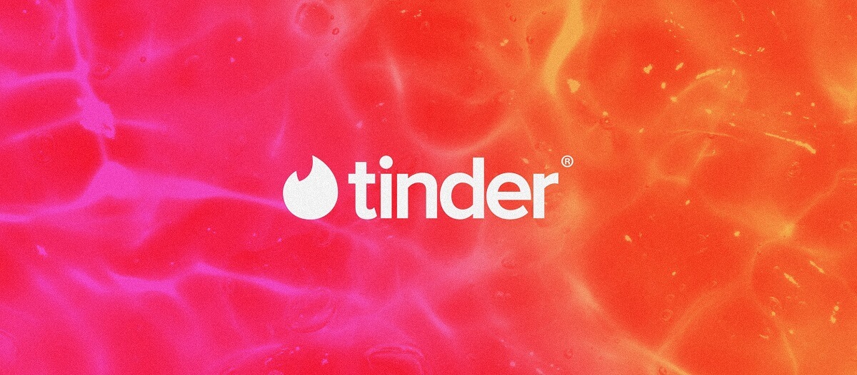 logo aplikacji tinder na kolorowym tle