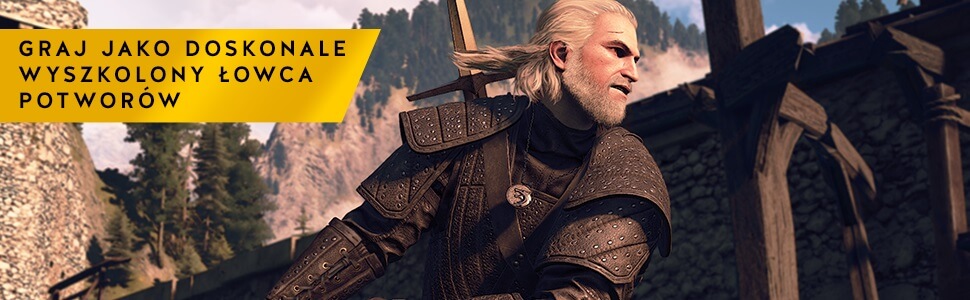 Geralt łowca potworów z gry Witcher 3 Wild Hunt pc gog w muve