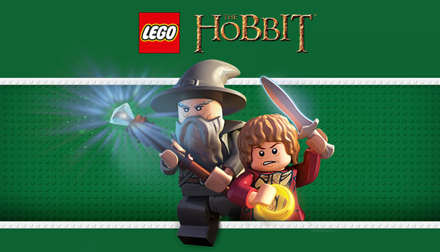 okładka tytułowa lego hobbit z bilbo bagins i gandalfem szarym