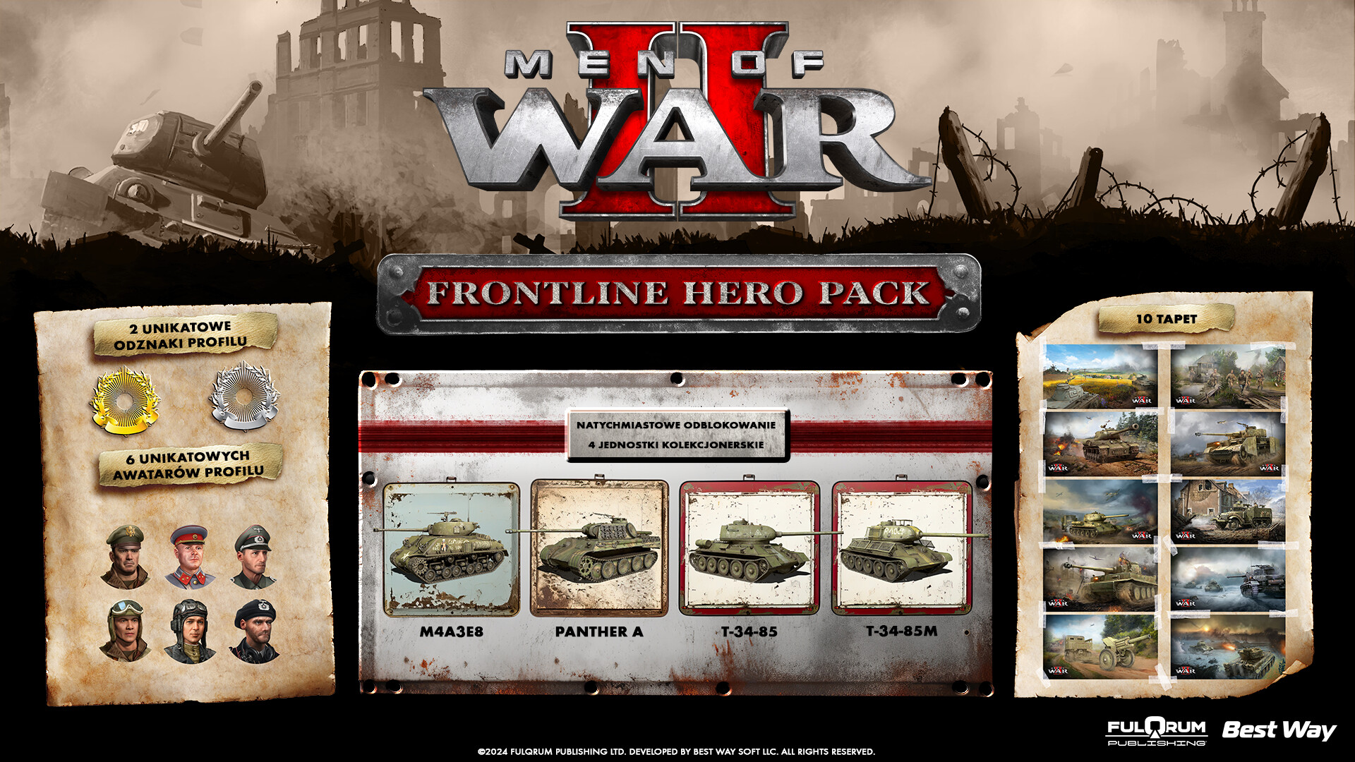 Zawartość pakietu Men of War II – Frontline Edition Pack