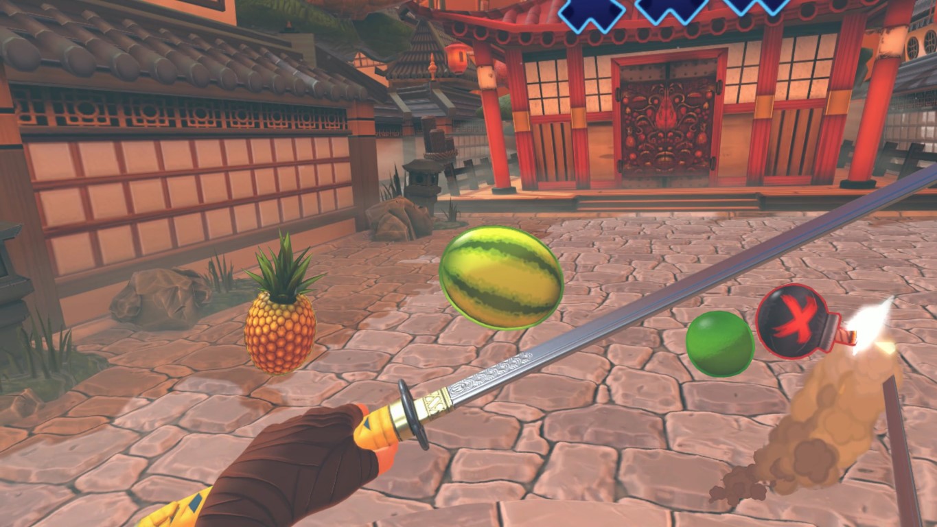 Akcja gry Fruit Ninja VR