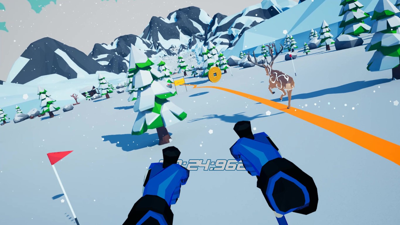 Rozgrywka w grze Let's Go! Skiing VR