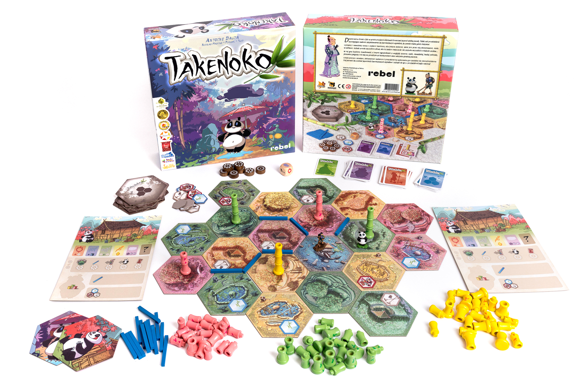 Pudełko gry planszowej wydawnictwa Rebel Takenoko