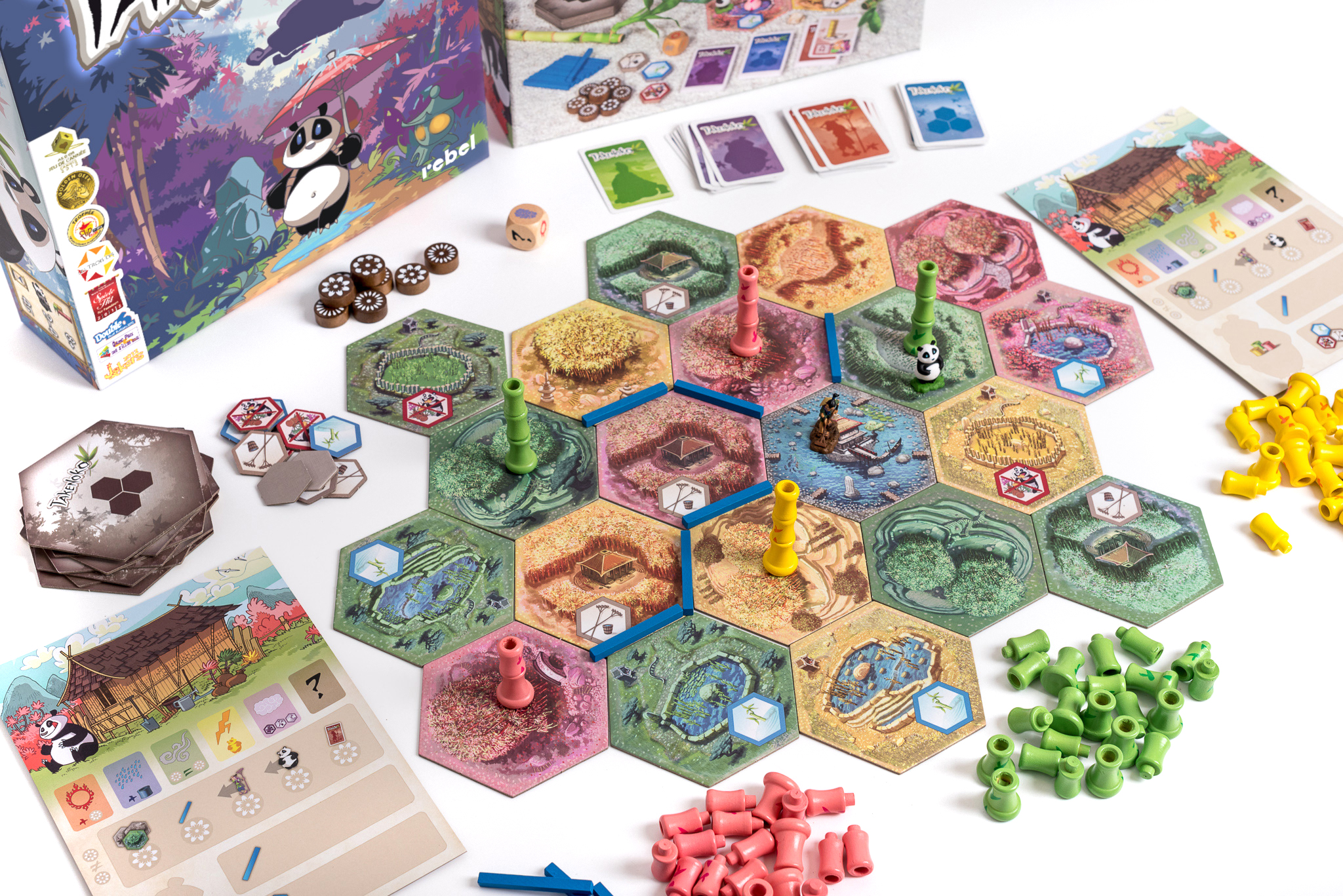 Zawartość gry planszowej Takenoko