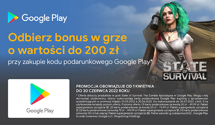Promocja Google Play State of Survival