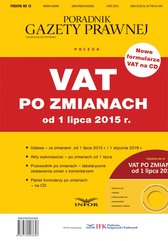PODATKI 13 - VAT po zmianach od 1 lipca 2015 r