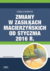 Zmiany w zasiłkach macierzyńskich od stycznia 2016 r.