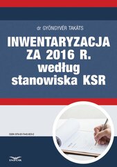 Inwentaryzacja za 2016 r. według stanowiska KSR