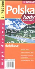 Polska 1:750 000 kody pocztowe mapa drogowa