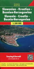 Słowenia Chorwacja Bośnia Mapa 1:500 000