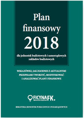 Plan finansowy 2018 dla jednostek budżetowych i samorządowych zakładów budżetowych
