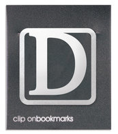 Metalowa zakładka - Litera D Clip-on