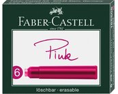Naboje krótkie różowe 6szt FABER CASTELL