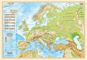 Mapa podkładka Europa polityczno-fizyczna 1:12 000 000