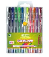 Długopisy żelowe fluorescencyjne 10 kolorów CRICCO