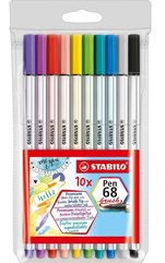 Flamastry Pen 68 brush 10 kolorów STABILO