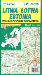 Litwa, Łotwa, Estonia 1:800 000 mapa samoch.-kraj.