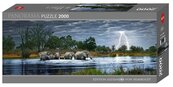 Puzzle 2000 Afryka, Stado słoni (panorama)