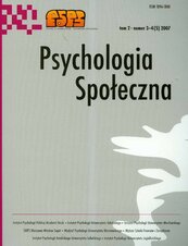 Psychologia społeczna Tom 2 (3-4) 2007