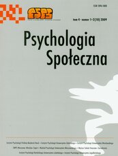 Psychologia społeczna 1-2 2009 Tom 4