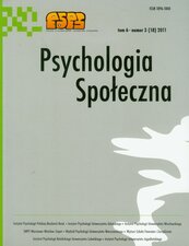 Psychologia społeczna Tom 6 3 (18) 2011