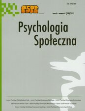Psychologia społeczna Tom 6 numer 4/2011