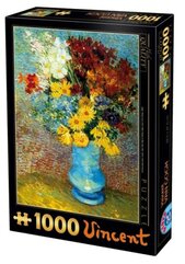 Puzzle 1000 Van Gogh, Kwiaty w niebieskim wazonie