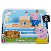Peppa Pig - Drewniana łódka z figurką Świnka Peppa 07209