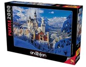 Puzzle 2000 Niemcy, Zamek Neuschwanstein zimą