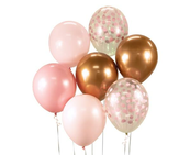 Bukiet balonowy Beauty&Charm różowo-miedziany 7 szt. 30cm BB-RMD7
