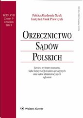 Orzecznictwo Sądów Polskich. Numer 9/2023