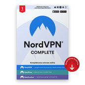NordVPN Complete - pakiet cyberzabepieczeń (VPN + menedżer haseł + chmura) - 1 rok