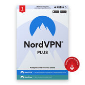 NordVPN Plus – pakiet cyberbezpieczeństwa (VPN + menadżer haseł) - 1 rok