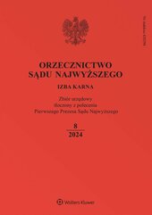 Orzecznictwo Sądu Najwyższego. Izba Karna. Nr 8/2024