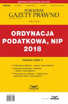 Ordynacja podatkowa, NIP 2018. Podatki część 3