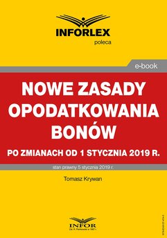 Nowe zasady opodatkowania bonów po zmianach od 1 stycznia 2019 r.