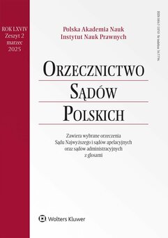 Orzecznictwo Sądów Polskich. Numer 2/2025