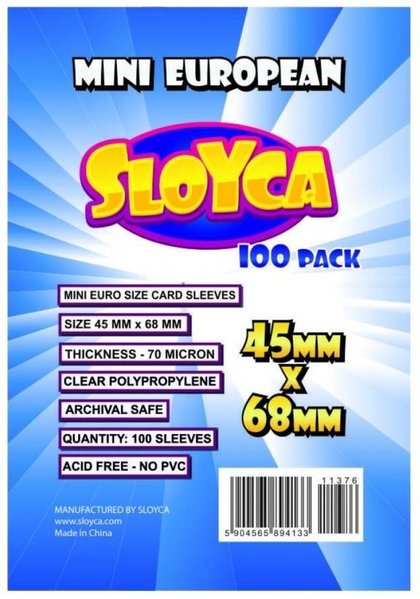 Koszulki Mini European 45x68mm (100szt) SLOYCA