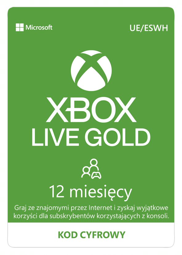 Xbox LIVE GOLD 12 miesięcy (XSX/XOne)