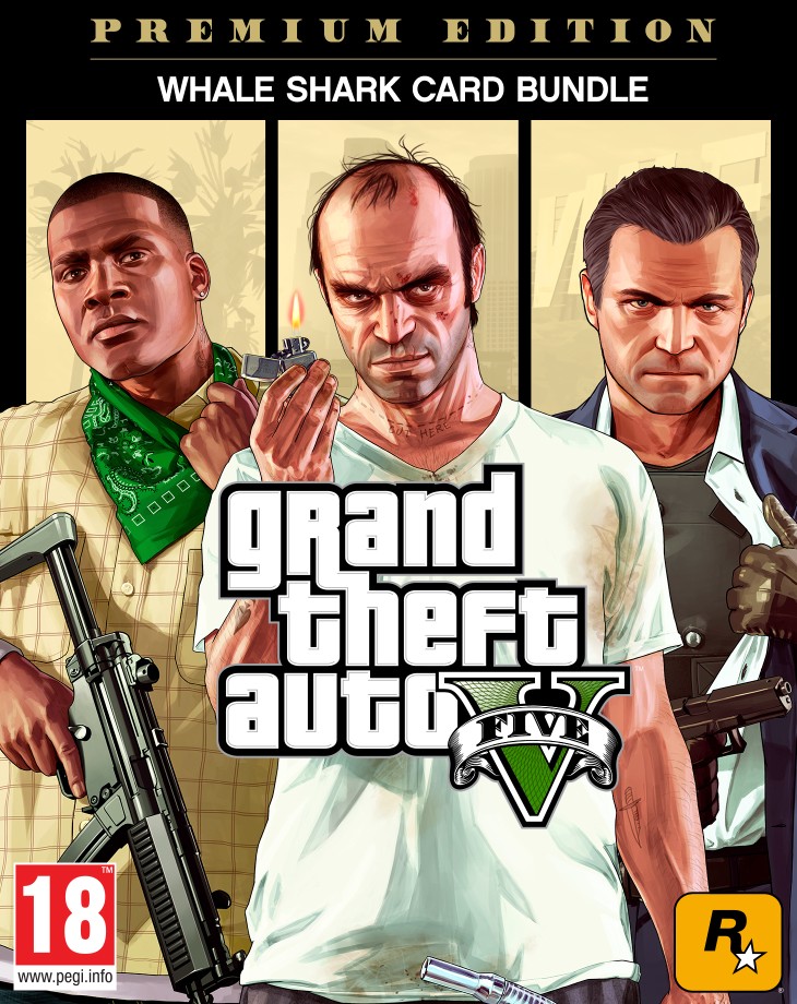 Pakiet Grand Theft Auto V: Edycja Premium + karta gotówkowa Whale Shark (PC) PL klucz