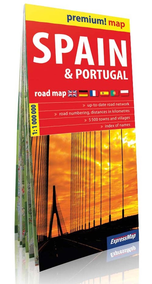 Spain and Portugal Road Map 1:1 000 000