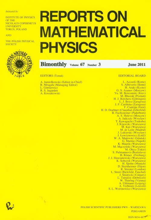 Reports on Mathematical Physics 67/3