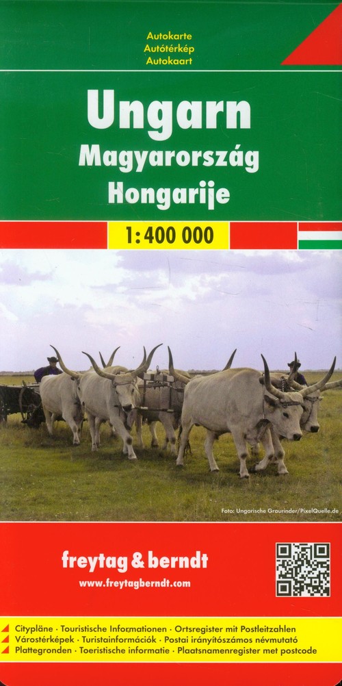 Węgry mapa drogowa 1:400 000