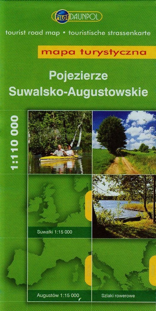 Pojezierze Suwalsko-Augustowskie mapa turystyczna