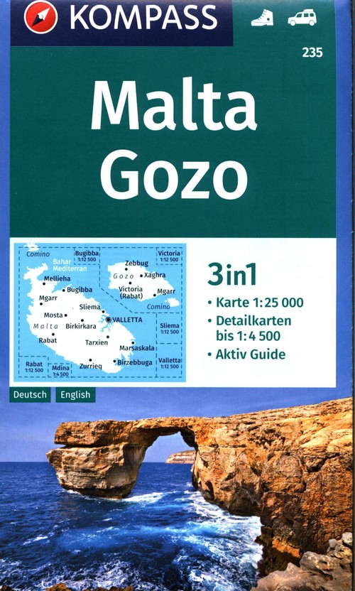 Malta Gozo 3in1 mapa turystyczna 1:25 000