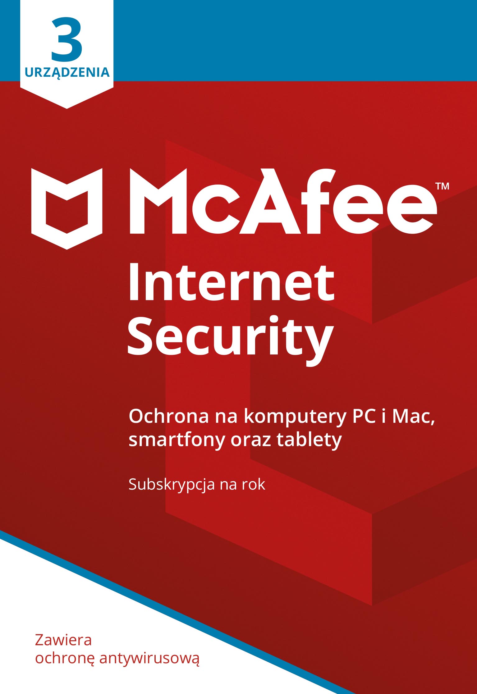 Program Antywirusowy McAfee Internet Security (3 urządzenia)