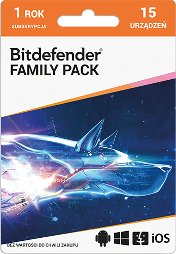 Program Antywirusowy Bitdefender Family Pack 2021 (15 stanowisk)